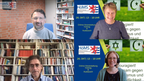 Herr Mustafa Cimşit, Cornelia Rotter, Sabine Bäcker, Dr. Peter Waldmann Ausschnitt aus einer Virtuellen Sitzung mit Herr Mustafa Cimşit, Cornelia Rotter, Sabine Bäcker, Dr. Peter Waldmann