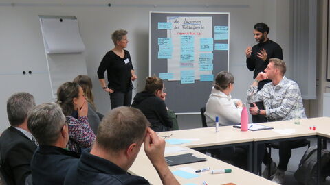 Workshop-Phase mit Teilnehmerinnen und Teilnehmern Workshop-Phase mit Teilnehmerinnen und Teilnehmern