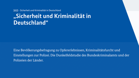 Screenshot zur BKA-Webseite mit dem Forschungsprojekt „Sicherheit und Kriminalität in Deutschland“