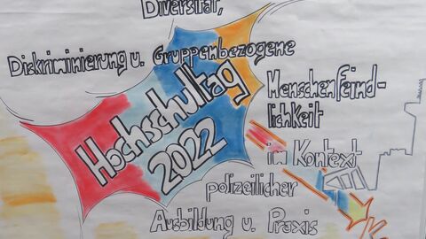 Ein gezeichnetes Bild, dass auf den Hochschultag hinweist 