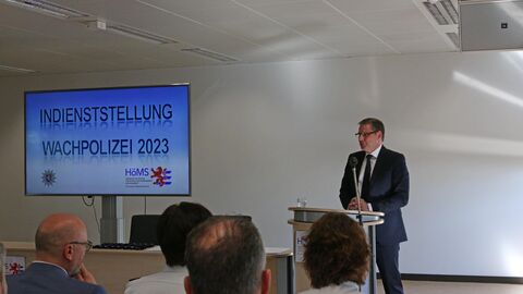 Indienststellung Wachpolizei - Grußwort Stefan Frutig