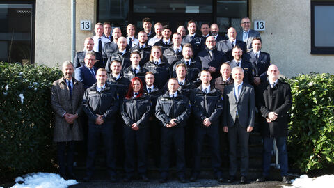 Gruppenbild Indienststellung der Wachpolizei
